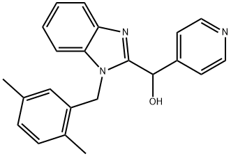 1H-Benzimidazole-2-methanol, 1-[(2,5-dimethylphenyl)methyl]-α-4-pyridinyl- Struktur