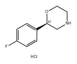 Morpholine, 2-(4-fluorophenyl)-, hydrochloride (1:1), (2R)- Struktur