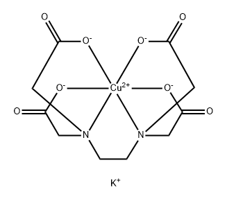 Dipotassium [[N,N'-ethylenebis[N-(carboxymethyl)glycinato]](4-)-N,N',O,O',ON,ON']cuprate(2-) Struktur