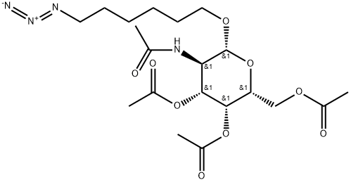 β-D-Galactopyranoside, 6-azidohexyl 2-(acetylamino)-2-deoxy-, 3,4,6-triacetate Struktur