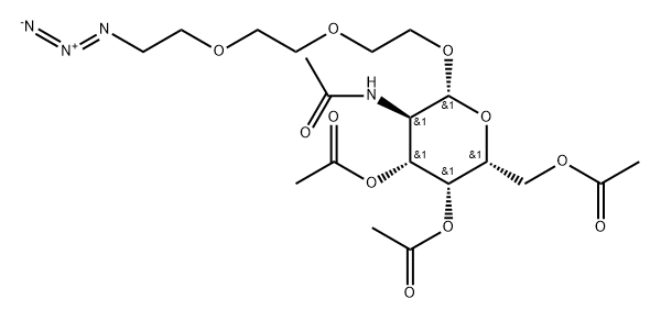 β-D-Galactopyranoside, 2-[2-(2-azidoethoxy)ethoxy]ethyl 2-(acetylamino)-2-deoxy-, 3,4,6-triacetate Struktur