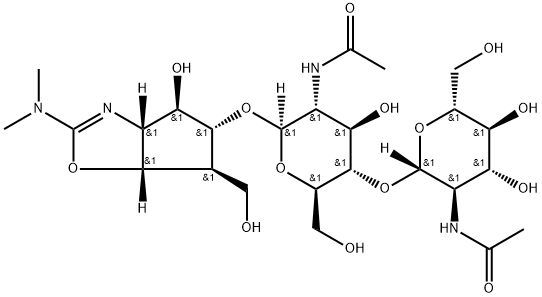 N,N'-diacetylchitobiosyl allosamizoline Struktur