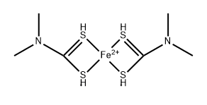 BIS(DIMETHYLDITHIOCARBAMATO)IRON Struktur