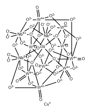 cesium silicon triperoxyniobium polyoxotungstate Struktur