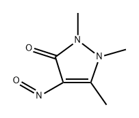 3H-Pyrazol-3-one,  1,2-dihydro-1,2,5-trimethyl-4-nitroso-,  radical  ion(1+)  (9CI) Struktur