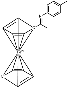 (1-(4-Methylphenylimino)ethyl)ferrocene Struktur