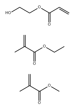 2-Propenoic acid, 2-methyl-, ethyl ester, polymer with 2-hydroxyethyl 2-propenoate and methyl 2-methyl-2-propenoate Struktur