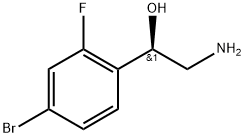 Benzenemethanol, α-(aminomethyl)-4-bromo-2-fluoro-, (αR)- Struktur