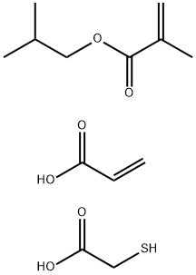 2-Propenoic acid, 2-methyl-, 2-methylpropyl ester, telomer with mercaptoacetic acid and 2-propenoic acid, sodium salt Struktur