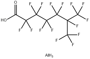 Heptanoic acid, 2,2,3,3,4,4,5,5,6,7,7,7-dodecafluoro-6-(trifluoromethyl)-, aluminum salt (3:1) Struktur