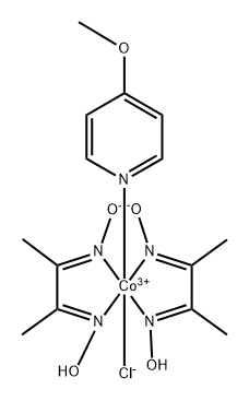 (OC-6-42)-Bis[[2,3-butanedione 2,3-di(oximato-κN)](1-)]chloro(4-methoxypyridine-κN)cobalt Struktur