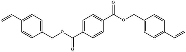 1,4-Bis[(4-ethenylphenyl)methyl] 1,4-benzenedicarboxylate Struktur