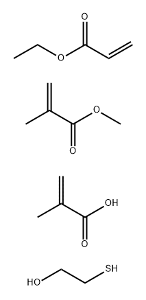 2-Propenoic acid, 2-methyl-, telomer with ethyl 2-propenoate, 2-mercaptoethanol and methyl 2-methyl-2-propenoate Struktur