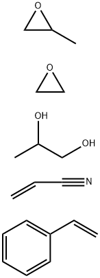 2-Propenenitrile, polymer with ethenylbenzene and methyloxirane polymer with oxirane ether with 1,2-propanediol (2:1), graft Struktur