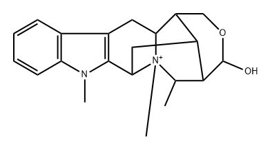 17,20-[Oxy[(R)-hydroxymethylene]]-20-deethylidene-1,4,21α-trimethylsarpagan-4-ium Struktur