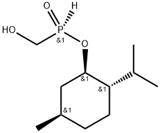 (1R,2S,5R)-2-isopropyl-5-methylcyclohexyl (S)-(hydroxymethyl)phosphinate Struktur