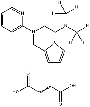 N,N-Dimethyl-d6-N′-(2-pyridyl)- N′-(2-thienylmethyl)-1,2-ethandiamine fumarate salt (1:1) Struktur