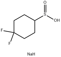 4,4-difluorocyclohexane-1-sulfinic acid sodium Struktur