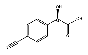 Benzeneacetic acid, 4-cyano-α-hydroxy-, (αR)- Struktur