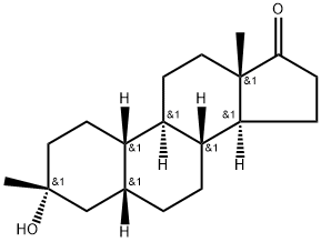 (3R,5R,8R,9R,10S,13S,14S)-3-hydroxy-3,13-dimethyltetradecahydro-1H-cyclopenta[a]phenanthren-17(2H)-one(WX116161) Struktur