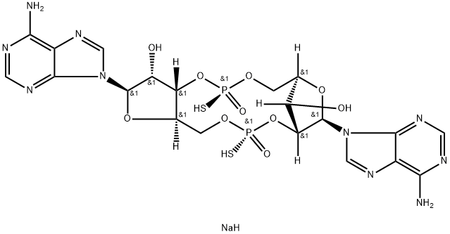 c[A(2',5')pS[Rp]-A(3',5')pS[Rp]] / Rp,Rp-2'3'-c-diAMPSS Struktur