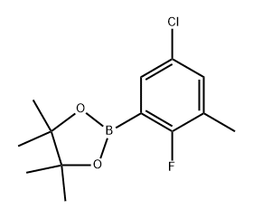 2-(5-chloro-2-fluoro-3-methylphenyl)-4,4,5,5-tetramethyl-1,3,2-dioxaborolane Struktur