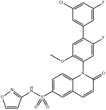 (P)-1-(3'-Chloro-2,5'-Difluoro-5-Methoxy-4-Biphenylyl)-N-3-Isoxazolyl-2-Oxo-1,2-Dihydro-6-Quinolinesulfonamide Struktur