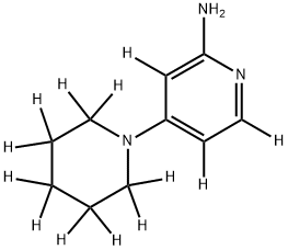 2-Amino-4-(piperidinopyridine-d13) Struktur