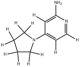 2-Amino-4-(pyrrolidinopyridine-d11) Struktur