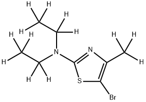 5-Bromo-(4-methyl-2-diethylamino-d13)-thiazole Struktur