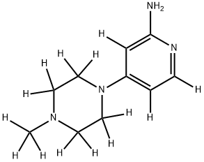 2-Amino-4-[(N-methylpiperazin-1-yl)pyridine-d14] Struktur