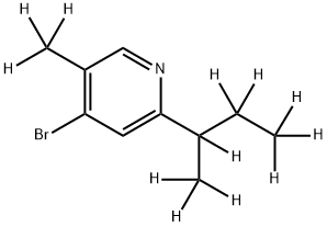 4-Bromo-[3-methyl-6-(sec-butyl)-d12]-pyridine Struktur