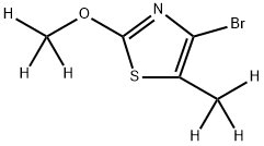 4-Bromo-(2-Methoxy-5-methyl-d6)-thiazole Struktur