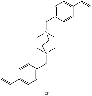 1,4-bis[(4-ethenylphenyl)methyl]-1,4-diazoniabicyclo[2.2.2]octane   chloride (1:2) Struktur