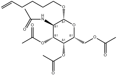 β-D-Galactopyranoside, 5-hexen-1-yl 2-(acetylamino)-2-deoxy-, 3,4,6-triacetate Struktur