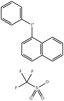 Iodonium, 1-naphthalenylphenyl-, 1,1,1-trifluoromethanesulfonate (1:1) Structure