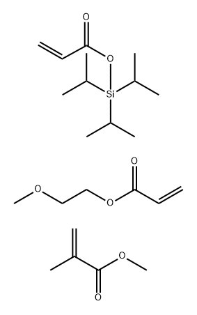 2-Propenoic acid, 2-methyl-, methyl ester, polymer with 2-methoxyethyl 2-propenoate and tris(1-methylethyl)silyl 2-propenoate Struktur