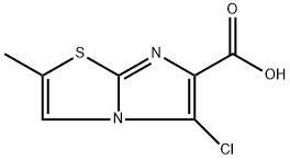 5-chloro-2-methylimidazo[2,1-b][1,3]thiazole-6-carboxylic acid Struktur