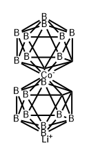 Cobaltate(1-), bis[(7,8,9,10,11-η)-undecahydro-7,8-dicarbaundecaborato(2-)]-, lithium (9CI) Struktur