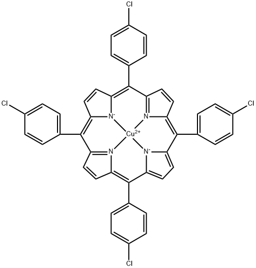 meso-Tetrakis(4-chlorophenyl)porphyrin-Cu(II) Struktur