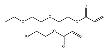 2-Propenoic acid, 2-(2-ethoxyethoxy)ethyl ester, polymer with 2-hydroxyethyl 2-propenoate Struktur