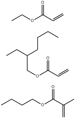 2-Propenoic acid, 2-methyl-, butyl ester, polymer with 2-ethylhexyl 2-propenoate and ethyl 2-propenoate Struktur