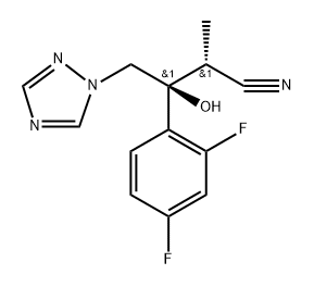 1H-1,2,4-Triazole-1-butanenitrile, β-(2,4-difluorophenyl)-β-hydroxy-α-methyl-, [S-(R*,S*)]- (9CI) Struktur