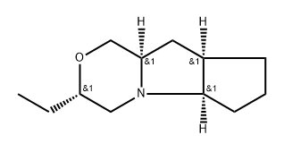 Cyclopenta[4,5]pyrrolo[2,1-c][1,4]oxazine, 3-ethyldecahydro-, (3-alpha-,5a-alpha-,8a-alpha-,9a-alpha-)- (9CI) Struktur