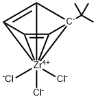 Tert-butylcyclopentadienylzirkoniumtrichlorid Struktur