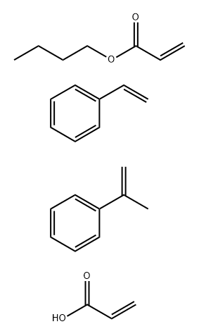 2-Propenoic acid polymer with butyl 2-propenoate, ethenylbenzene and (1-methylethenyl)benzene, sodium salt Struktur