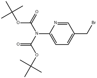 Imidodicarbonic acid, 2-[5-(bromomethyl)-2-pyridinyl]-, 1,3-bis(1,1-dimethylethyl) ester Struktur