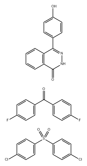 4-(4-Hydroxyphenyl)-1(2H)-phthalazinone polymer with bis(4-fluorophenyl)methanone and 1,1'-sulfonylbis[4-chlorobenzene] Struktur