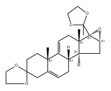 16,17-Epoxypregna-5,9(11)-diene-3,20-dione cyclic bis(1,2-ethanediyl acetal) Struktur