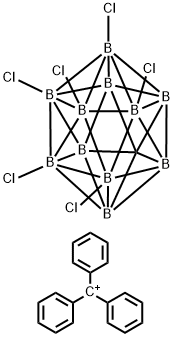 Triphenylmethinium hexachlorocarbadodecaborate Struktur